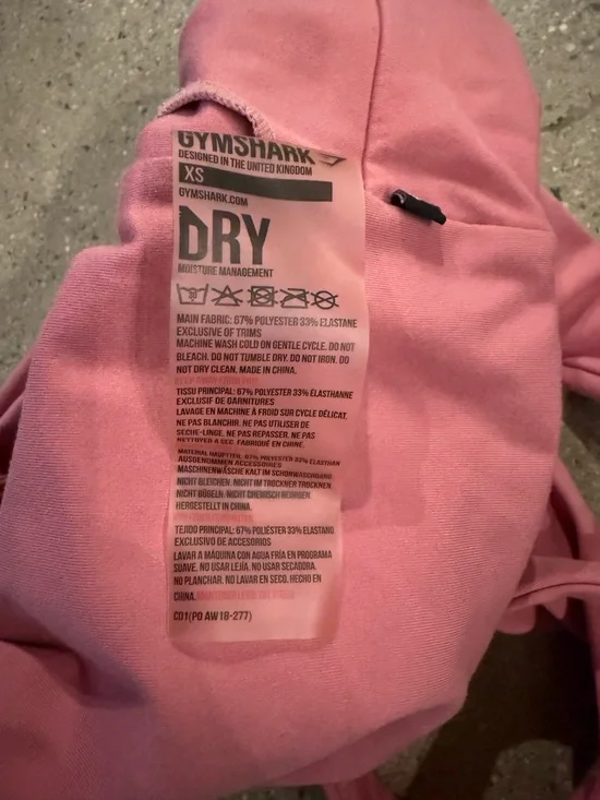 Gymshark Pink Square-Neck Sports Bra with Moisture-Wicking Tag - Picture 3 of 3